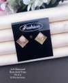 AD Diamond Silver And Rose Gold Tops Earrings Catalog
